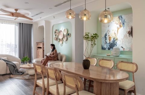 Vợ chồng mua đứt căn hộ giá 4 tỷ, chi gần 600 triệu thiết kế ai cũng mê