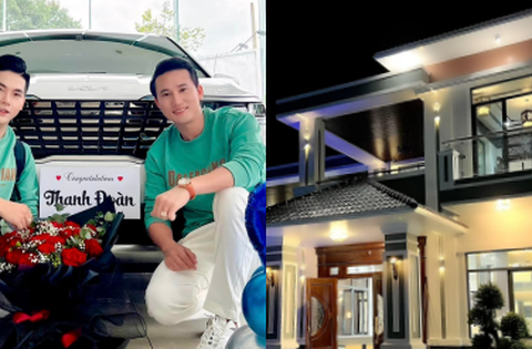 Cặp đôi Vbiz có con bằng phương pháp mang thai hộ sở hữu tài sản khủng, nhìn biệt thự ở quê mới choáng