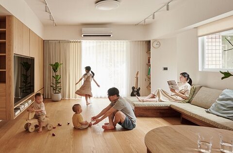 Cách phân chia căn hộ thông minh của gia đình có 3 con nhỏ ở Nhật Bản