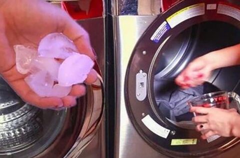 Tác dụng bất ngờ khi cho đá lạnh vào máy giặt